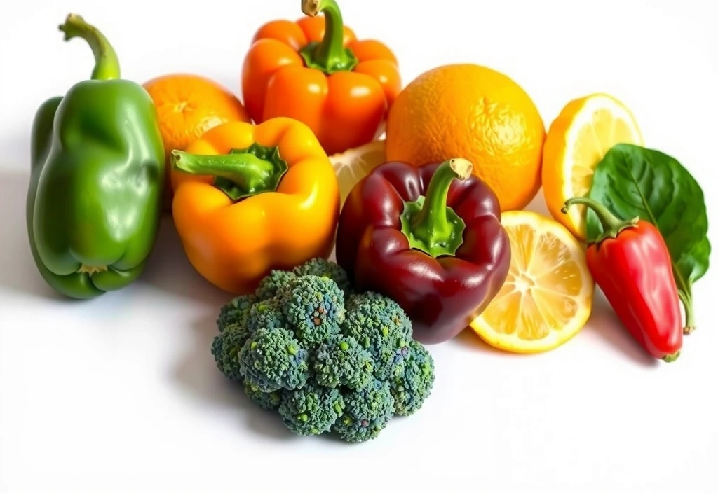 Vitamin C bogata hrana - pomorandže, paprike, brokoli